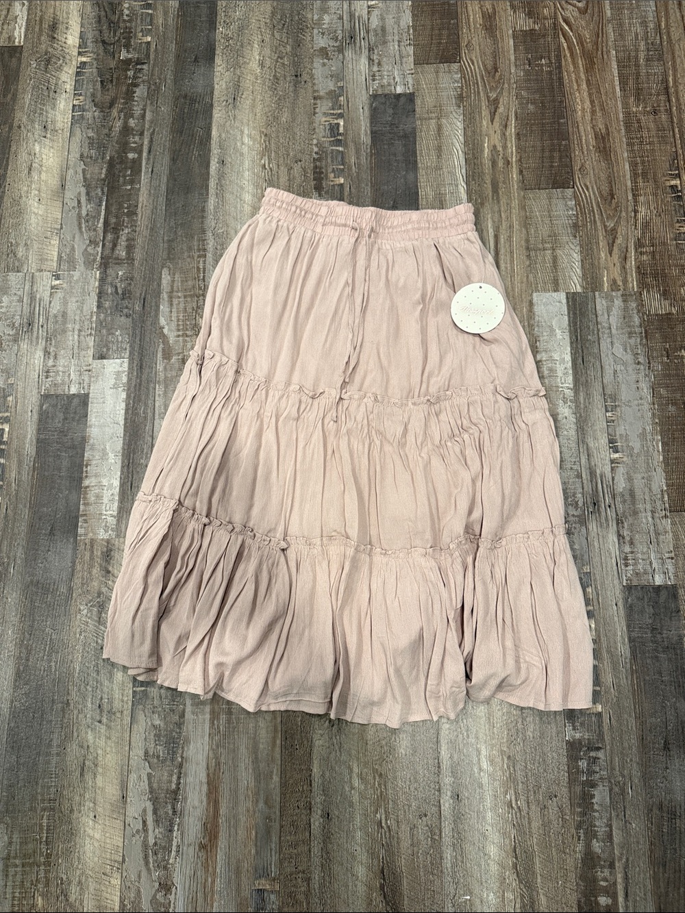 Passport Blush Pink Tiered A-Line Skirt